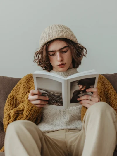 Hipster Man in Minimal Room