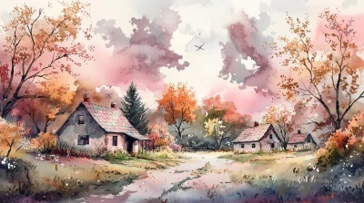 Serene Autumn Rural Scene