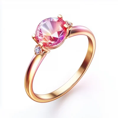 Cute Pink Gradient Ring