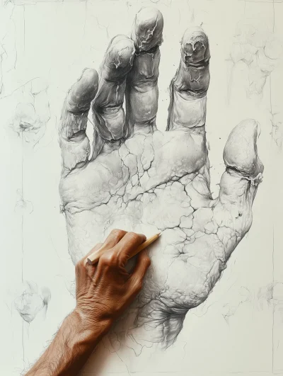 Pencil Drawing of Hand