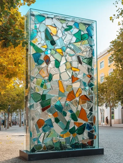 Colorful Glass Mural in Lisbon