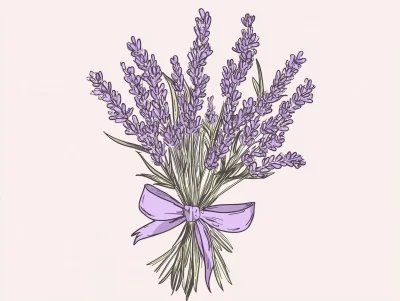 Lavender Bouquet Doodle