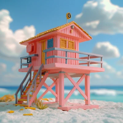 Lifeguard House in Claymation Style