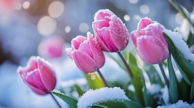 Flowers in Snow