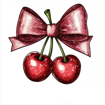 Glitter Bow Cherries