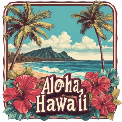 Vintage Hawaiian Tiki Sticker