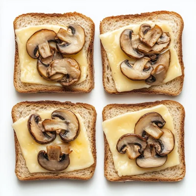 Mushroom and Cheese Melt Sandwich