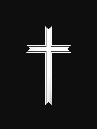 Simple White Cross Logo