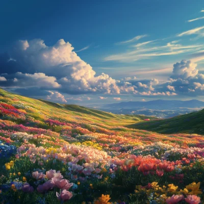 Colorful Flower Field