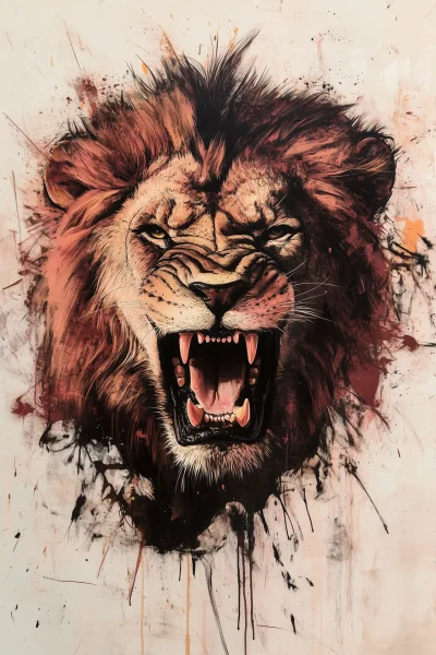 Aggressive Lion