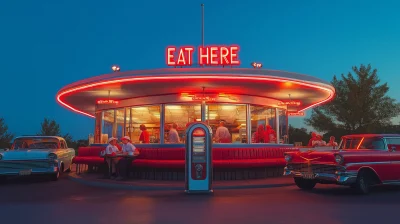 Vintage Diner at Dusk