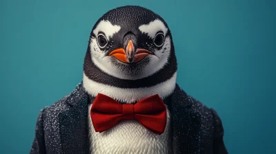 Elegant Penguin in Tie