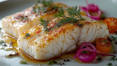 Elegant Halibut Dish