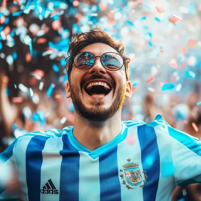 Joyful Soccer Fan