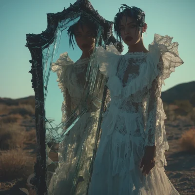 Dark Fantasy Fashion in the Desert