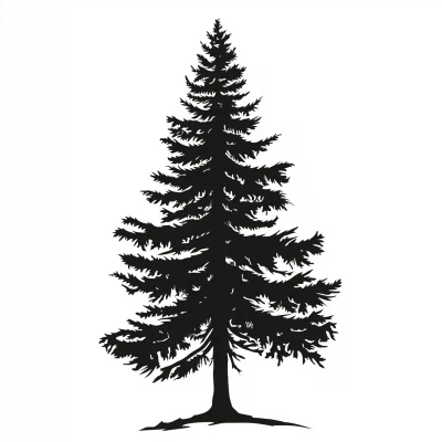 Pine Tree Silhouette Logo Ideas