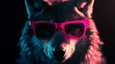 Wolf in Pink Sunglasses