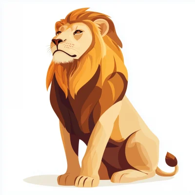 Lion Side View Illustration