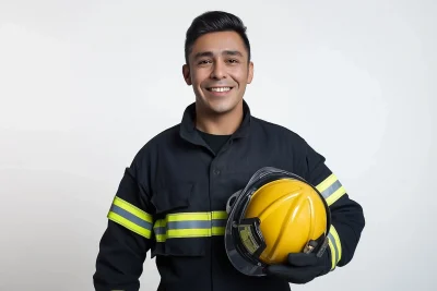 Smiling Firefighter Portrait