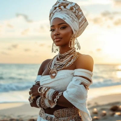 African Woman on the Beach