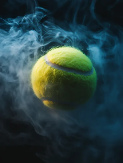 Smoky Tennis Ball