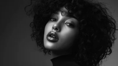 Elegant Black and White Portrait