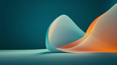 Teal and Orange Abstract