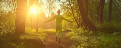 Morning Workout in the Forest