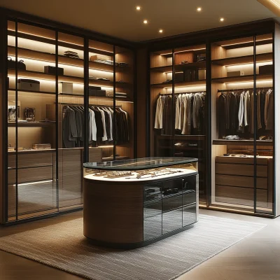 Modern Walk In Wardrobe