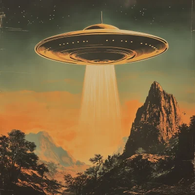 50’s B Movie UFO Poster