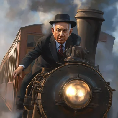 Speeding Steam Train Driver