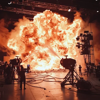 Explosion on Film Set