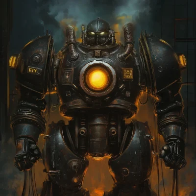 Evil Steampunk Mech Suit