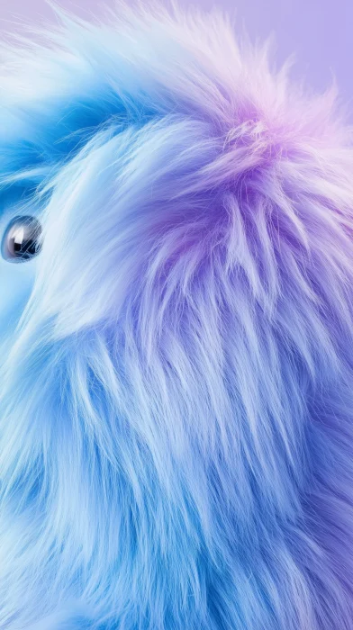 Furry Shape in Blue and Purple