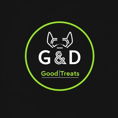 Futuristic Dog Treat Logo