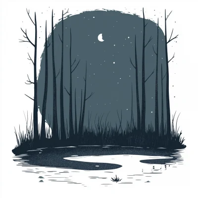 Creepy Night Swamp