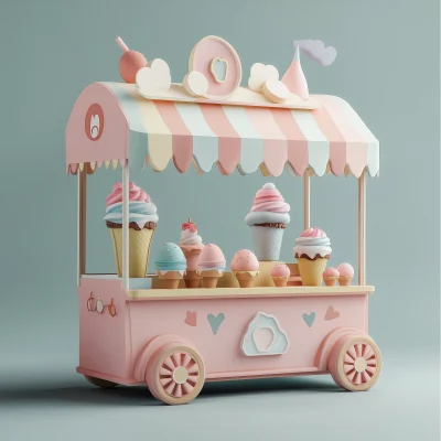 Cute Ice Cream Stand