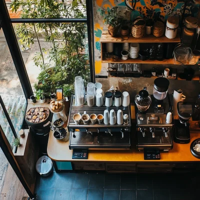 Coffee Shop Aerial View