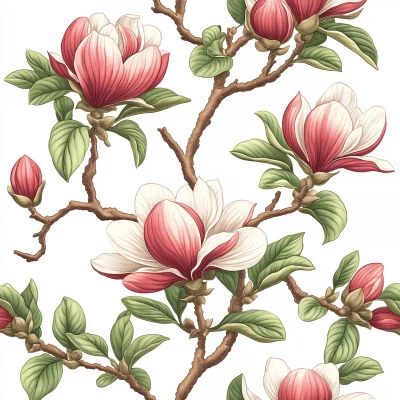 Elegant Pink Magnolia