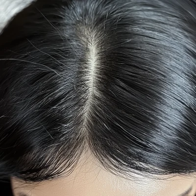 Top View of Black Hair