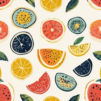 Minimalist Fruit Slice Pattern