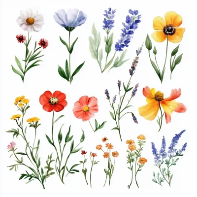 Watercolor Wildflowers