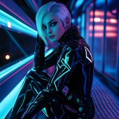 Futuristic Fashion in Cyberpunk Style