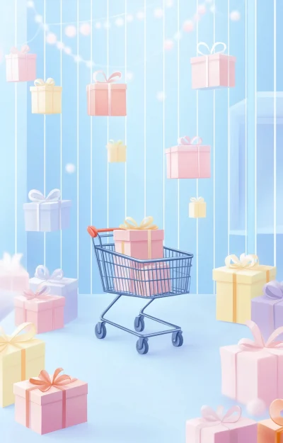 Cartoon Shopping Cart