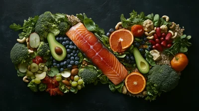 Vibrant Healthy Food Arrangement