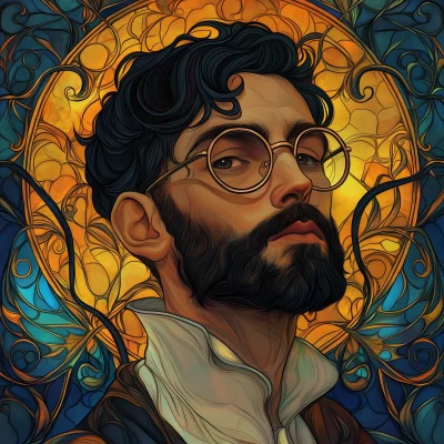 Mysterious Art Nouveau Portrait