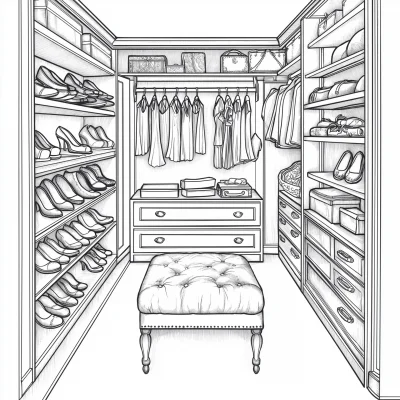 Stylish Walk Coloring Page