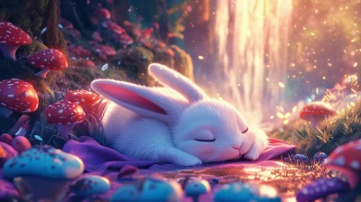 Sleeping White Rabbit