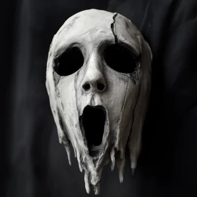 Melting Ghost Face Mask