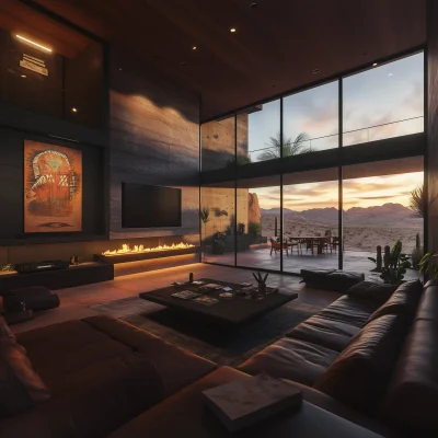 Modern Desert Living Room